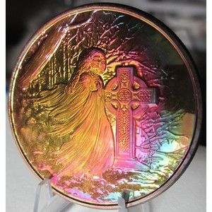 Celtic Lore - Banshee RAINBOW TONED- 1oz .999 BU copper round